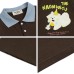 Dog Print Notch Collar Design Short Sleeve T-Shirt Men's Oversize Casual Versatile Top
