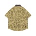 Color Block Cute Dog Full Print Short Sleeve Shirt Unisex Loose Casual Versatile Couple Shirt Jacket