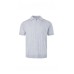 Striped knitted short sleeved men's summer woven pit stripe V-neck polo shirt