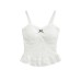 V-neck camisole lace ruffle sequin camisole