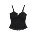 V-neck camisole lace ruffle sequin camisole