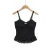V-neck camisole lace ruffle sequin camisole