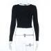 Autumn New Backless Casual Long Sleeve Base Layer Top Autumn New Backless Casual Long Sleeve Base Layer Top