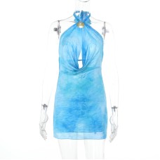 Floral Off-the-Shoulder Printed Dress Women's Cross-Border Holiday Style Spicy Short Dress Floral Off-the-Shoulder Printed Dress Women's Cross-Border Holiday Style Spicy Short Dress