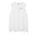 Colorful Embroidery Hem Distressed Unique Design Sleeveless Vest Men's Loose Casual Tank Top