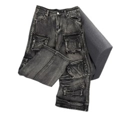 Multi pocket workwear jeans for men
