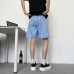 Striped street men's loose straight sports shorts