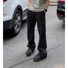 Solid color basic style slimming versatile loose outdoor straight leg pants