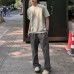 Solid color basic style slimming versatile loose outdoor straight leg pants