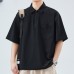 Loose shirt collar casual half sleeved quick drying T-shirt
