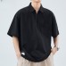 Loose shirt collar casual half sleeved quick drying T-shirt