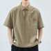 Loose shirt collar casual half sleeved quick drying T-shirt