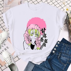 Kanroji Mitsuri Printed Short sleeved Women's Ganlu Temple Glass Demon Slayer Season 3