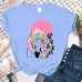 Kanroji Mitsuri Printed Short sleeved Women's Ganlu Temple Glass Demon Slayer Season 3