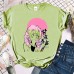 Kanroji Mitsuri Printed Short sleeved Women's Ganlu Temple Glass Demon Slayer Season 3