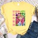 Kanroji Mitsuri Ganlu Temple Glass Printed Loose Casual Short Sleeves