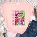Kanroji Mitsuri Ganlu Temple Glass Printed Loose Casual Short Sleeves