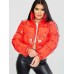 Bright Color Metallic Short Women's Cotton Coat