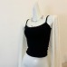Cotton Real Photo Small Strap Tank Top Women Summer Slim Korean Short Length Lace Edge T-Shirt Top