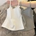 Cotton Real Photo Small Strap Tank Top Women Summer Slim Korean Short Length Lace Edge T-Shirt Top