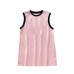 Cotton Colorblock Sporty Sleeveless T-Shirt Tank Top for Women Summer Plus Size Loose Sweet and Spicy Top