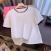 Real Photo Women's Loose Short Sleeve T-Shirt Summer New American Style Slimming Belly Covering Top Conceal Meat