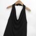 Hanging neck sleeveless vest