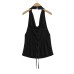 Hanging neck sleeveless vest