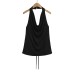 Hanging neck sleeveless vest