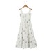 Printed Corset Waist Strapless Dress