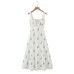 Printed Corset Waist Strapless Dress
