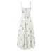 Printed Corset Waist Strapless Dress