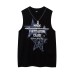 Streetwear Hip Hop Foamed Letter Print Necklace Tank Top Men's Summer Loose Casual Sleeveless T-Shirt Undershirt