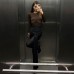 Elegant Slim Solid Color Rhinestone Long Sleeve Top for Women