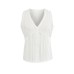 V-neck Lace Hem Crop Top Tank Top