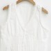 V-neck Lace Hem Crop Top Tank Top
