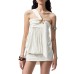 Sexy Solid Color Off-Shoulder Floral Gathered Bust Bodycon Mini Dress for Women