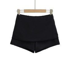 High waisted double layered skirt pants