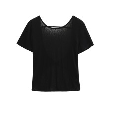 Short Sleeve Backless Women's Top T-Shirt