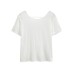 Short Sleeve Backless Women's Top T-Shirt