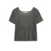 Short Sleeve Backless Women's Top T-Shirt