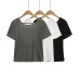 Short Sleeve Backless Women's Top T-Shirt