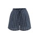 Drawstring Loose Plaid Shorts
