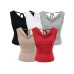 One-Shoulder Backless Tie Short Sleeve T-Shirt for Women
