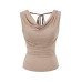 One-Shoulder Backless Tie Short Sleeve T-Shirt for Women