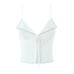 V-neck lace checkered suspender V-neck lace checkered suspender