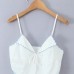 V-neck lace checkered suspender V-neck lace checkered suspender
