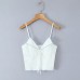 V-neck lace checkered suspender V-neck lace checkered suspender