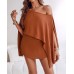 Hot Selling New Arrival -- Pure Color One-Shoulder Design Slit Sleeve Multi-Wear Office and Leisure Three-Piece Set