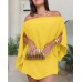 Hot Selling New Arrival -- Pure Color One-Shoulder Design Slit Sleeve Multi-Wear Office and Leisure Three-Piece Set